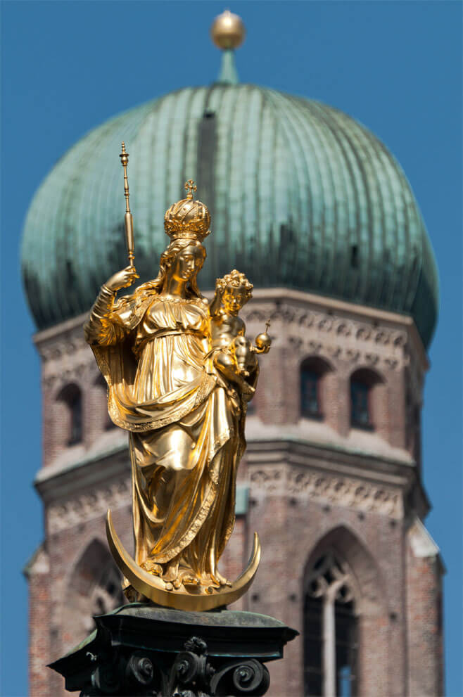 nach Deutschkurs München entdecken - Mariensäule Marienplatz